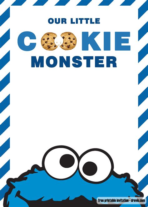Cookie Monster Invitation Template
